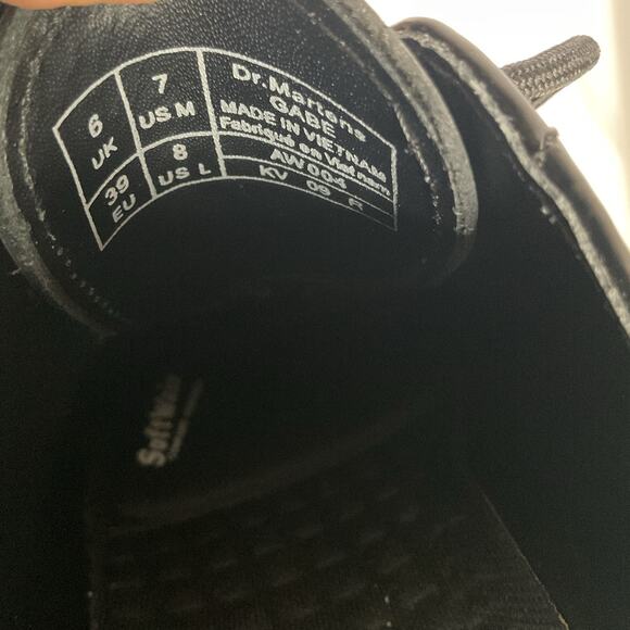 Dr. Martens  Gabe SoftWair Black Leather Brogue Oxford Men’s Sz 7 / EU 39 - Picture 11 of 13